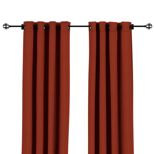 Sunbrella Canvas Terracotta Outdoor Curtain with Grommets