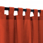 Sunbrella Canvas Terracotta Outdoor Curtain Custom Length with Tabs
