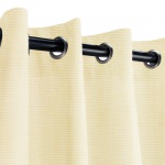 Sunbrella Canvas Vellum Outdoor Curtain with Nickel Grommets