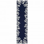 Capri Coral Border Indoor/Outdoor Rug - Navy