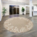 Capri Coral Border Indoor/Outdoor Rug - Neutral