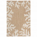 Capri Coral Border Indoor/Outdoor Rug - Neutral