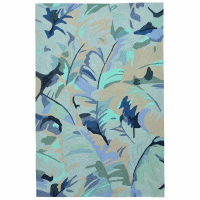 Capri Palm Leaf Indoor/Outdoor Rug - Blue