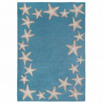 Capri Starfish Border Indoor/Outdoor Rug - Aqua