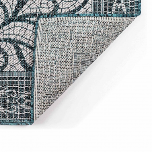 Carmel Mosaic Indoor/Outdoor Rug Teal Liora Manne by Transocean Indoor/Outdoor Rugs