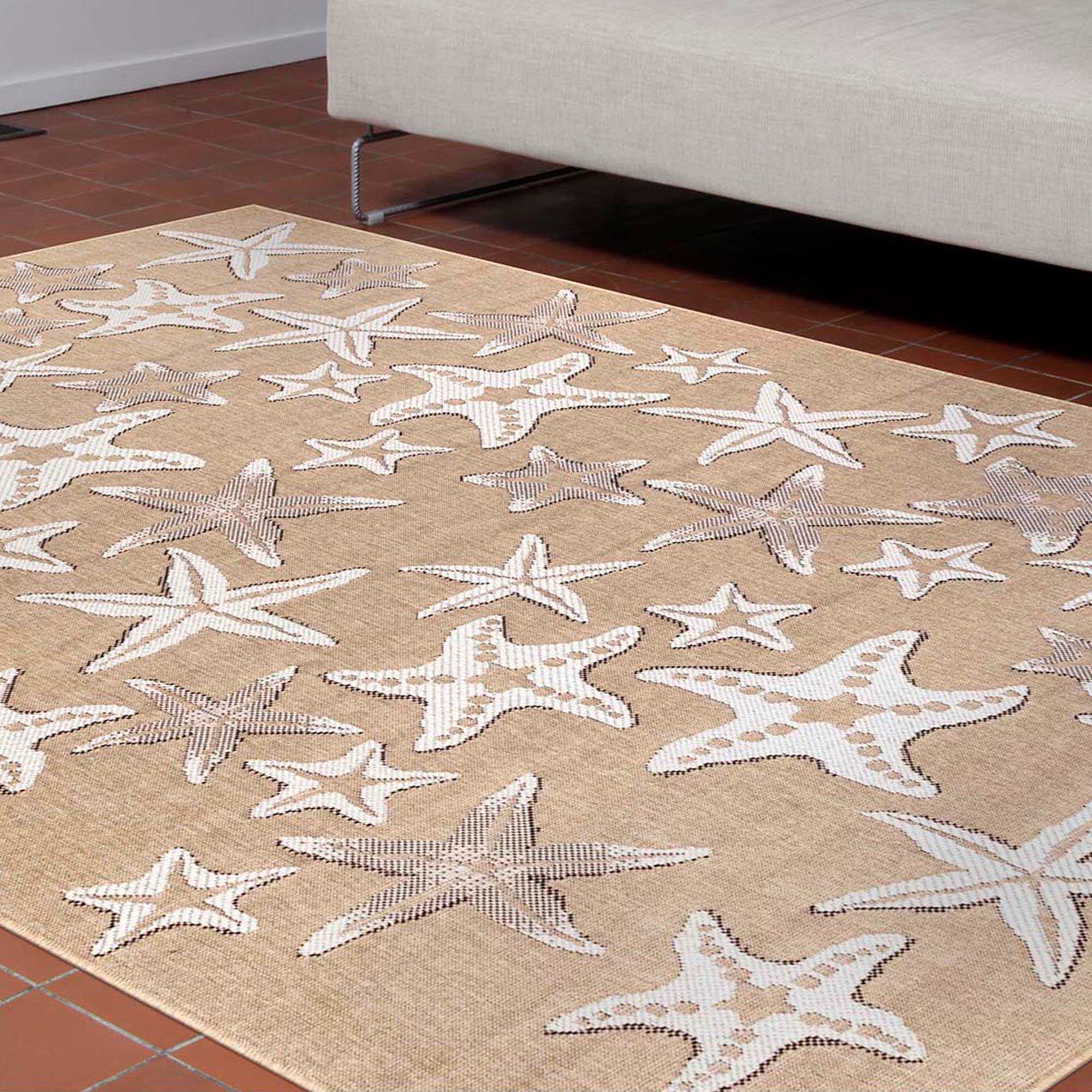 Carmel Starfish Indoor/Outdoor Rug Sand Indoor/Outdoor Rugs