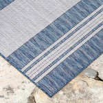 Carmel Stripe Navy Indoor/Outdoor Rug