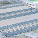 Carmel Stripe Navy Indoor/Outdoor Rug