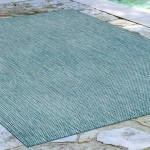 Carmel Texture Stripe Indoor/Outdoor Rug - Aqua