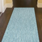 Carmel Texture Stripe Indoor/Outdoor Rug - Aqua