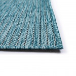 Carmel Texture Stripe Indoor/Outdoor Rug - Aqua