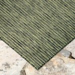 Carmel Texture Stripe Green Indoor/Outdoor Rug
