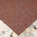 Carmel Texture Stripe Red Indoor/Outdoor Rug