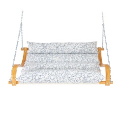 Curved Oak Double Deluxe Bella Dura Cushion Swing - Atoll Royalty