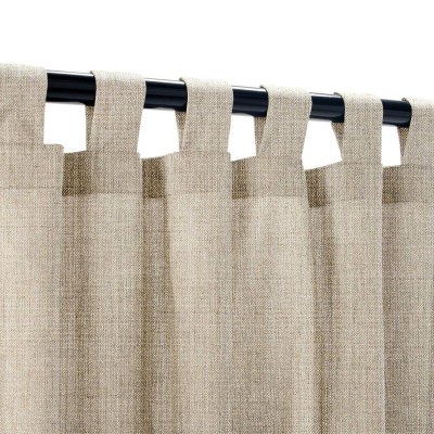 Sunbrella Cast Tinsel Outdoor Curtain Custom Length with Tabs