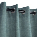 Sunbrella Cast Lagoon Outdoor Curtain with Grommets