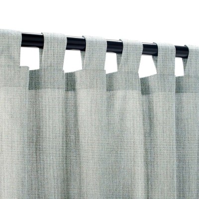 Sunbrella Cast Mist Outdoor Curtain Custom Length with Tabs