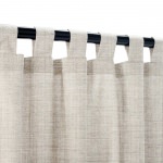 Sunbrella Cast Silver Outdoor Curtain with Grommets