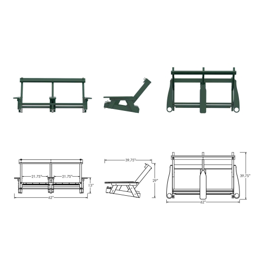 DURAWOOD® Poly Coastal Double Swing
