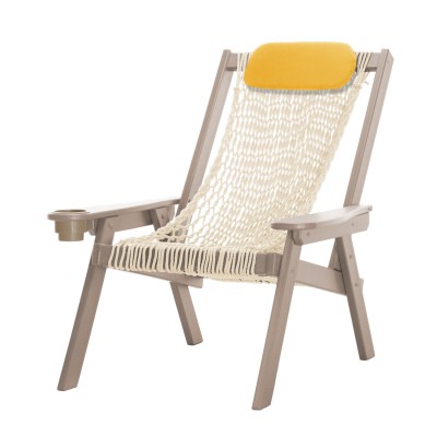 Coastal Weatherwood Rope Chair With A Free Head Pillow