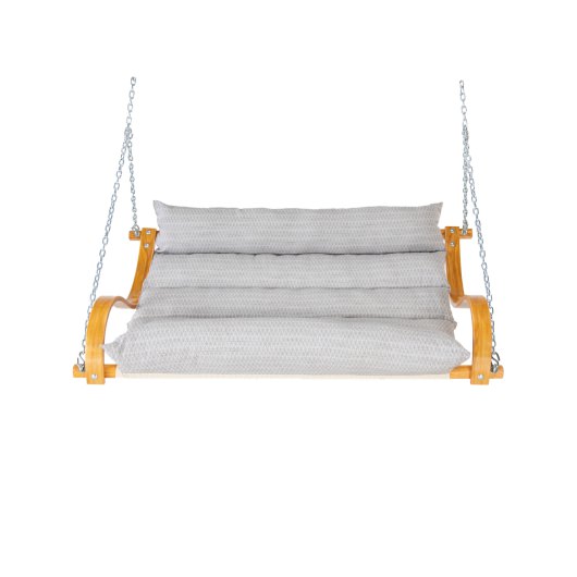 Curved Oak Double Deluxe Sunbrella Cushion Swing