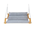 Curved Oak Double Deluxe Sunbrella Cushion Swing