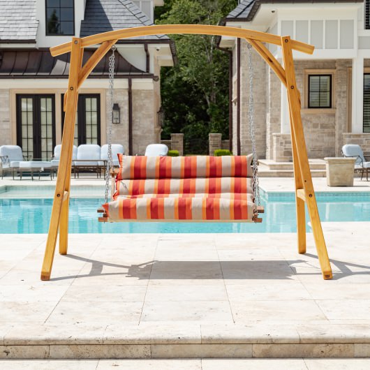 Sunbrella Gateway Tamale Cumaru Cushioned Double Swing