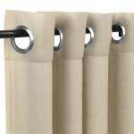 Sunbrella Linen Antique Beige with Nickel Plated Grommets - 50 in. x 120 in.