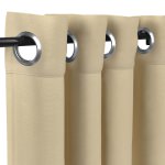 Sunbrella® Canvas Antique Beige with Nickel Grommets - 50 in. x 84 in.