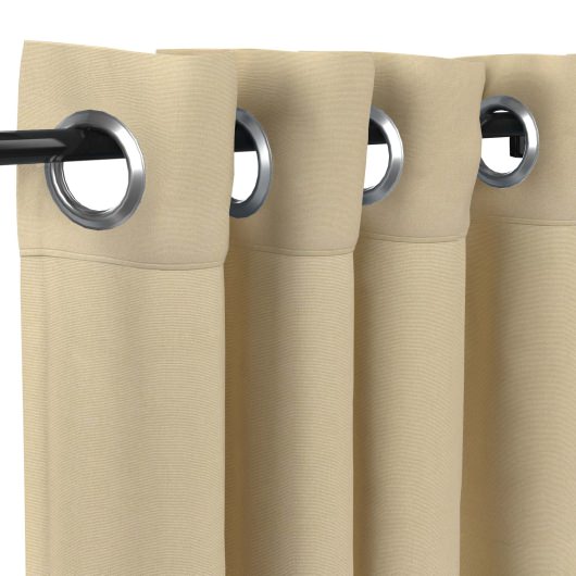 Sunbrella® Canvas Antique Beige with Nickel Grommets - 50 in. x 84 in.