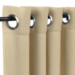 Sunbrella® Canvas Antique Beige with Satin Nickel Plated Grommets - 50 in. x 120 in. w/ Stabilizing Grommets