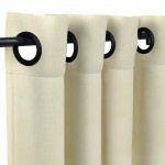 Sunbrella® Canvas Birds Eye with Dark Gunmetal Grommets - 50 in. x 108 in.