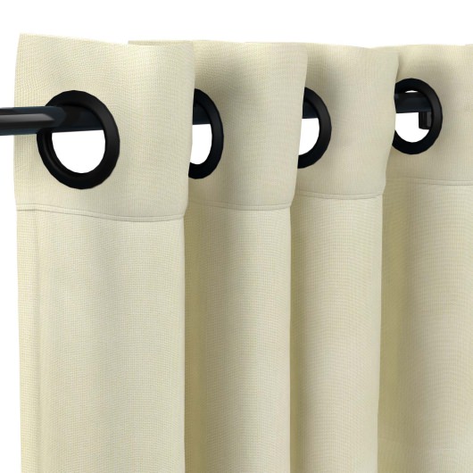 Sunbrella® Canvas Birds Eye with Dark Gunmetal Grommets - 50 in. x 108 in.