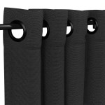 Sunbrella® Canvas Black with Black Grommets - 50 in. x 96 in.