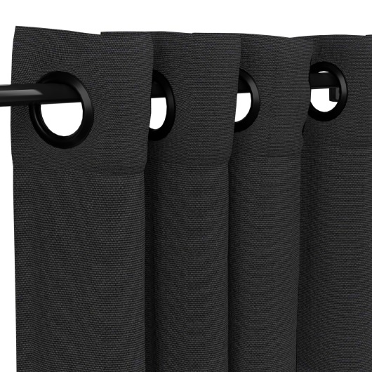 Sunbrella® Canvas Black with Black Grommets - 50 in. x 96 in.