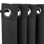 Sunbrella® Canvas Black with Nickel Grommets - 50 in. x 120 in.