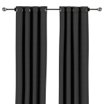 Sunbrella Canvas Black Outdoor Curtain with Grommets
