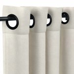 Sunbrella® Canvas Natural with Dark Gunmetal Grommets - 50 in. x 96 in.