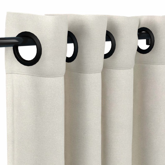 Sunbrella® Canvas Natural with Dark Gunmetal Grommets - 50 in. x 96 in.