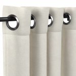 Sunbrella® Canvas Natural with Dark Gunmetal Grommets - 50 in. x 120 in.
