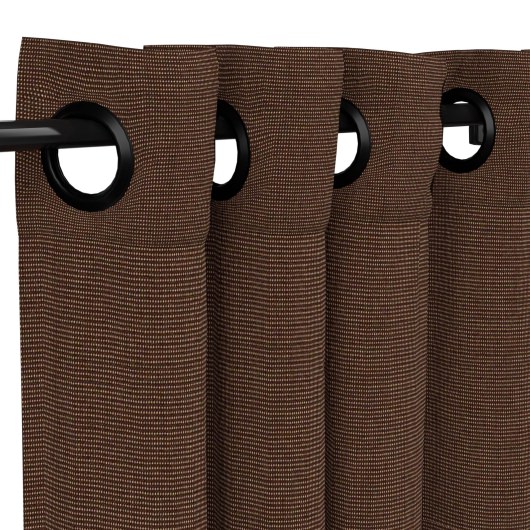 Sunbrella Spectrum Coffee with Dark Gunmetal Grommets - 50 in. x 108 in.