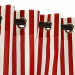 Cabana Red Outdoor Curtain with Nickel Grommets (50 x 108)