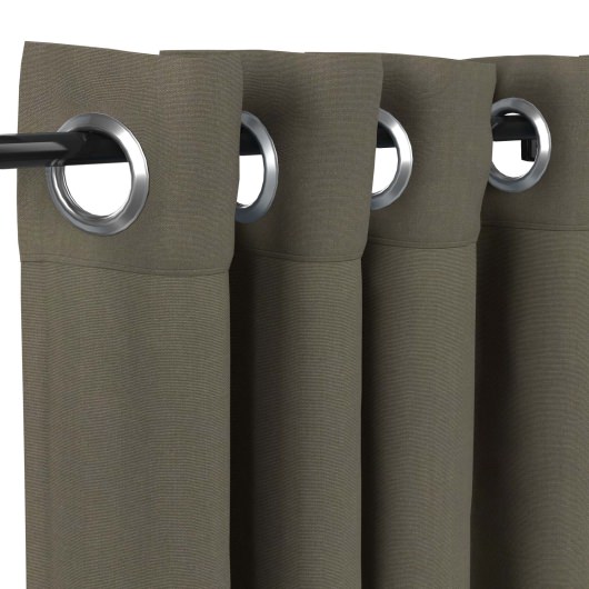 Sunbrella® Canvas Taupe with Nickel Grommets - 50 in. x 96 in.