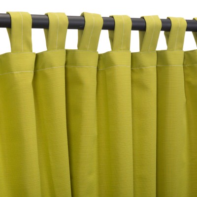 Sunbrella Echo Limelite Outdoor Curtain with Tabs