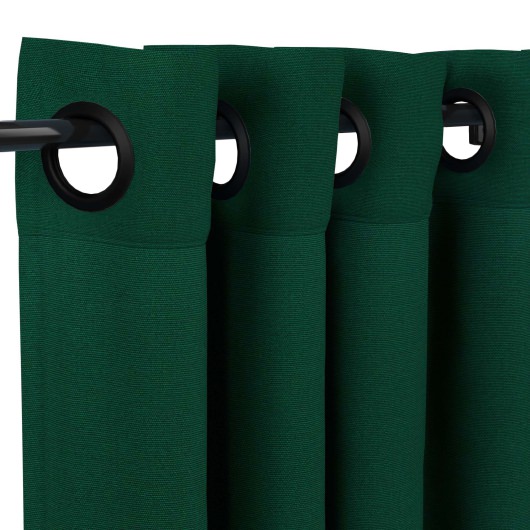 Sunbrella® Canvas Forest Green with Dark Gunmetal Grommets - 50 in. x 108 in.