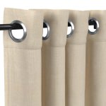 Sunbrella® Canvas Flax with Nickel Grommets - 50 in. x 120 in.