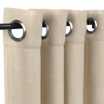 Sunbrella® Canvas Flax with Satin Nickel Grommets - 50 in. x 108 in.