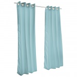 Sunbrella Canvas Glacier Outdoor Curtain with Grommets