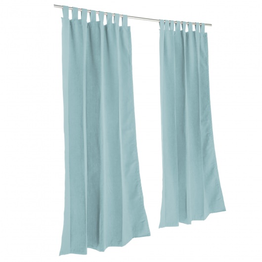 Sunbrella Canvas Glacier Outdoor Curtain with Grommets