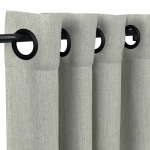 Sunbrella® Canvas Granite with Dark Gunmetal Grommets - 50 in. x 120 in.
